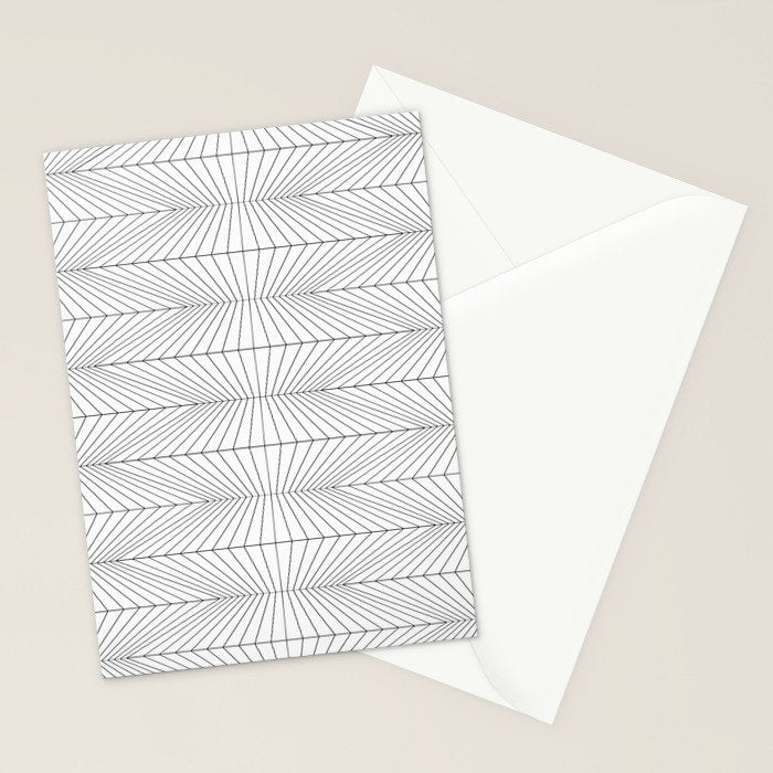 Geometric Angular Lines Pattern XIII Stationery Card Gallery Image 2