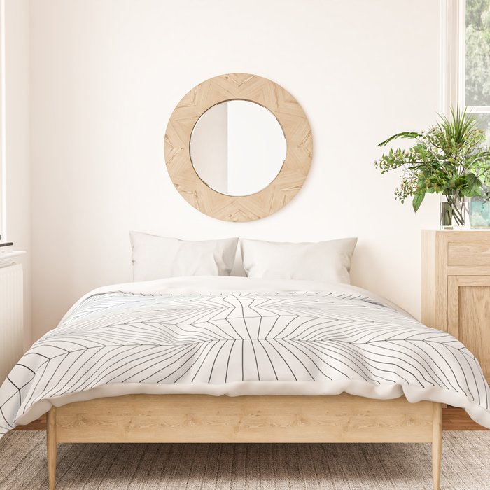Geometric Angular Lines Pattern XIII Duvet Cover Gallery Image 3