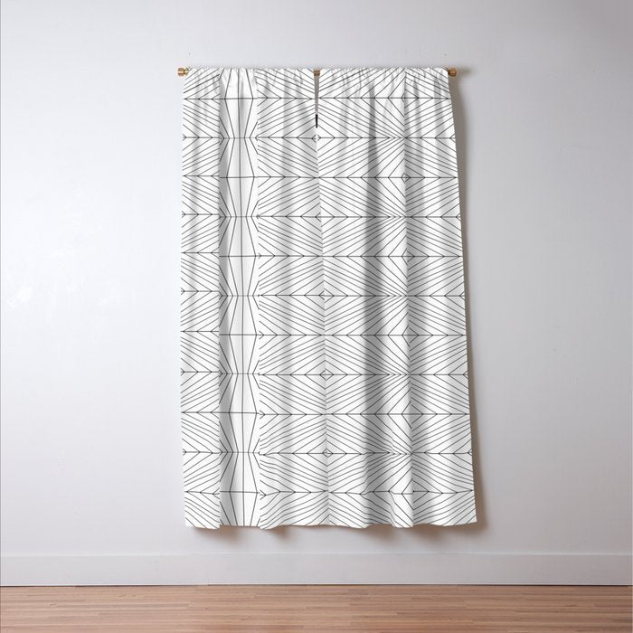 Geometric Angular Lines Pattern XIII Window Curtain Gallery Image 3