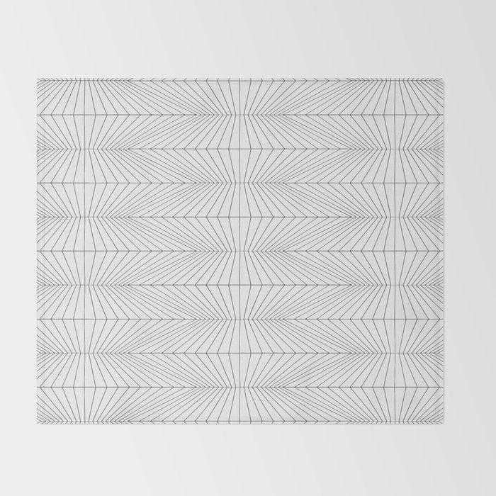 Geometric Angular Lines Pattern XIII Throw Blanket Gallery Image 2