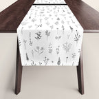 White Wildflowers Pattern Table Runner Gallery Image 1