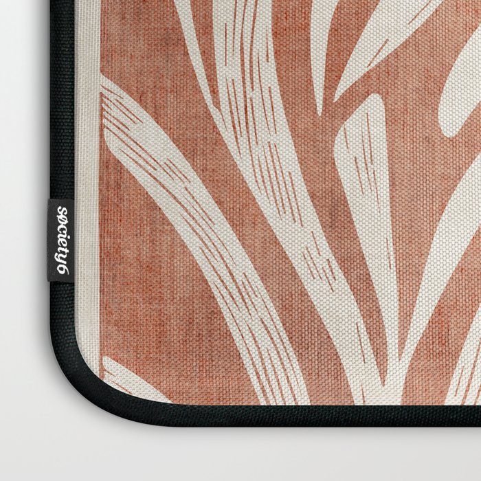 Terracotta Abstract Leaves Modern Design Laptop Sleeve Gallery Image 3