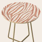 Terracotta Abstract Leaves Modern Design Side Table Gallery Image 2