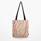 Terracotta Abstract Leaves Modern Design Tote Bag Gallery Image 2