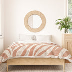 Terracotta Abstract Leaves Modern Design Duvet Cover Gallery Image 3