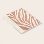 Terracotta Abstract Leaves Modern Design Notebook Gallery Image 3
