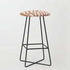 Terracotta Abstract Leaves Modern Design Stool Gallery Image 1