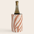 Terracotta Abstract Leaves Modern Design Wine Chiller Gallery Image 2