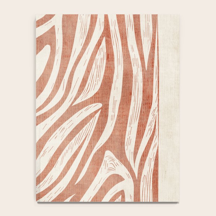 Terracotta Abstract Leaves Modern Design Notebook Gallery Image 4