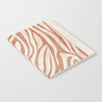 Terracotta Abstract Leaves Modern Design Notebook Gallery Image 2
