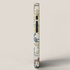 William Morris Enchanted Golden Lily Cream Blue Floral iPhone Case Gallery Image 2