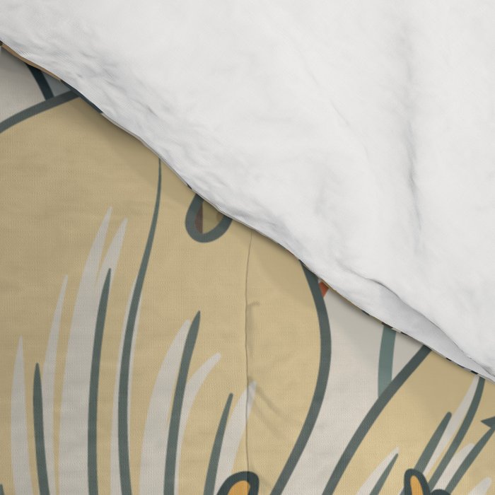 William Morris Enchanted Golden Lily Cream Blue Floral Comforter Gallery Image 4