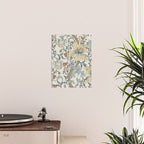 William Morris Enchanted Golden Lily Cream Blue Floral Poster Gallery Image 2