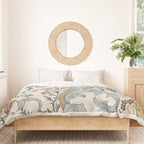 William Morris Enchanted Golden Lily Cream Blue Floral Duvet Cover Gallery Image 3