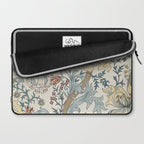 William Morris Enchanted Golden Lily Cream Blue Floral Laptop Sleeve Gallery Image 2
