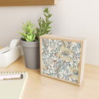William Morris Enchanted Golden Lily Cream Blue Floral Mini Art Print Gallery Image 2