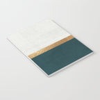 Deep Green, Gold and White Color Block Notebook Gallery Image 3