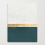 Deep Green, Gold and White Color Block Notebook Gallery Image 4