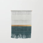 Deep Green, Gold and White Color Block Wall Hanging Gallery Image 1