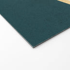 Deep Green, Gold and White Color Block Welcome Mat Gallery Image 2