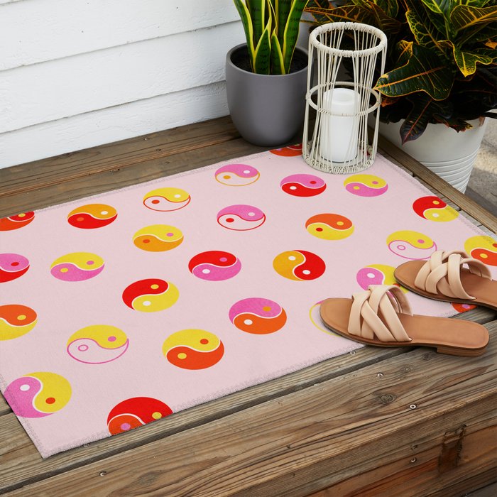 Ying Yang Bright Pattern Outdoor Rug Gallery Image 2