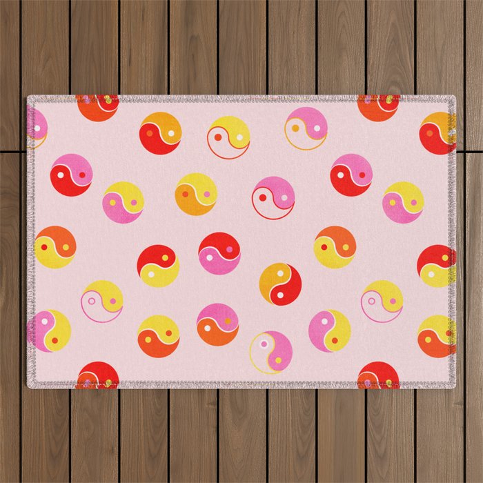 Ying Yang Bright Pattern Outdoor Rug Gallery Image 1