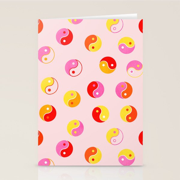 Ying Yang Bright Pattern Stationery Card Gallery Image 1