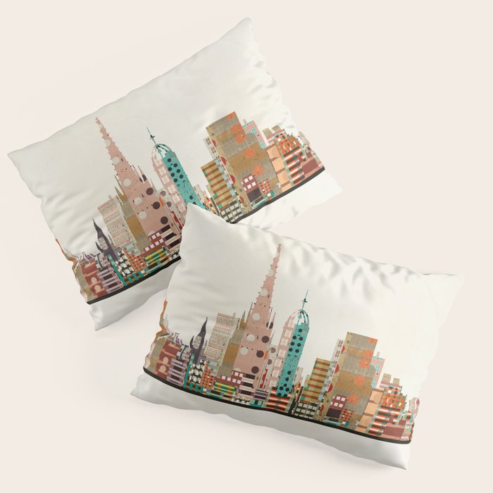 barcelona skyline Pillow Sham Gallery Image 3