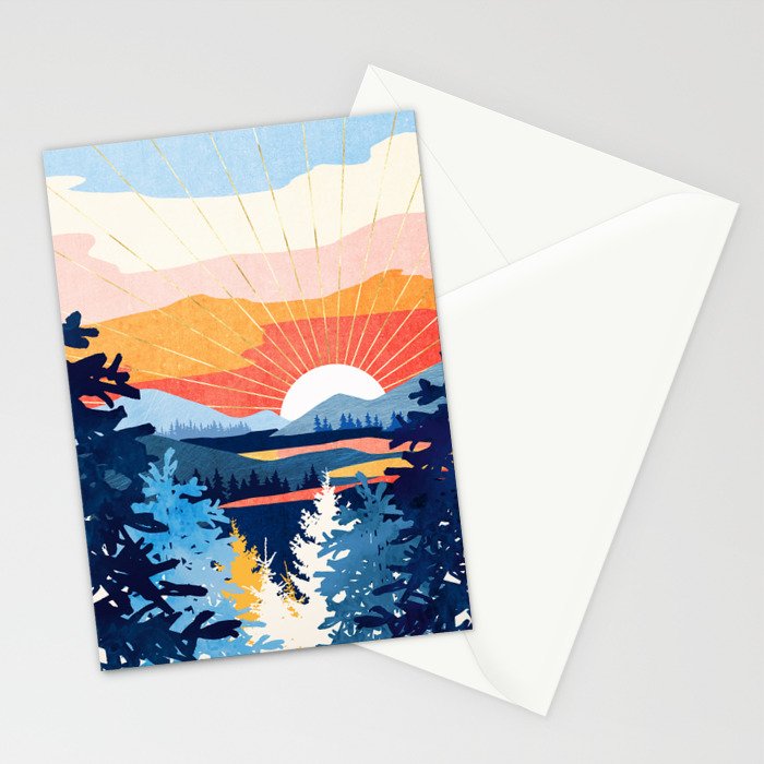 Sunset Lake Stationery Card Gallery Image 2