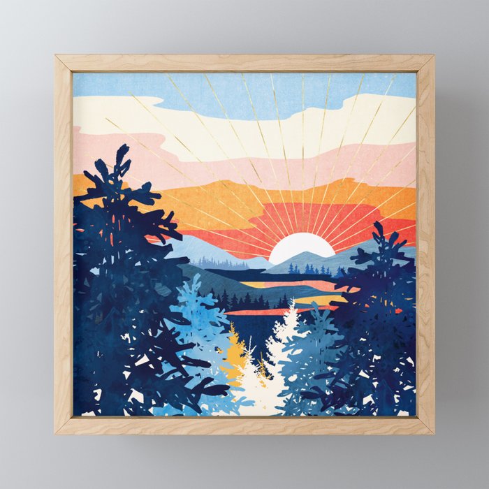 Sunset Lake Mini Art Print Gallery Image 1