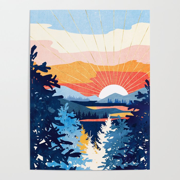 Sunset Lake Poster Gallery Image 1