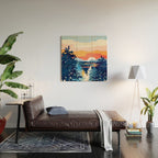 Sunset Lake Wood Wall Art Gallery Image 2