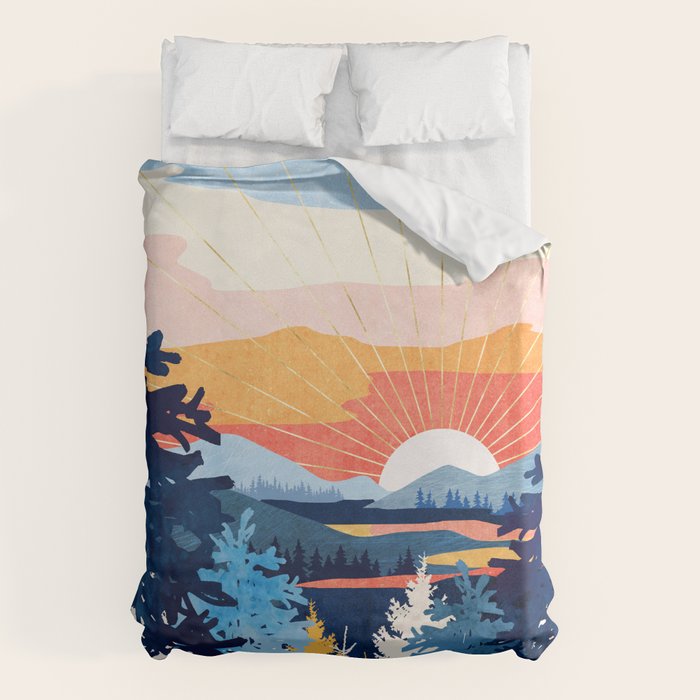 Sunset Lake Duvet Cover Gallery Image 6