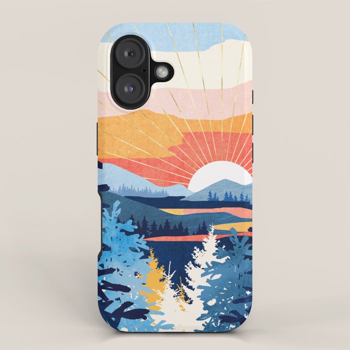 Sunset Lake iPhone Case Gallery Image 1