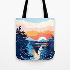 Sunset Lake Tote Bag Gallery Image 1