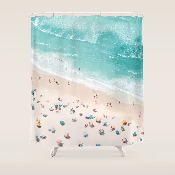 Pastel Beach Day Shower Curtain Gallery Image 1