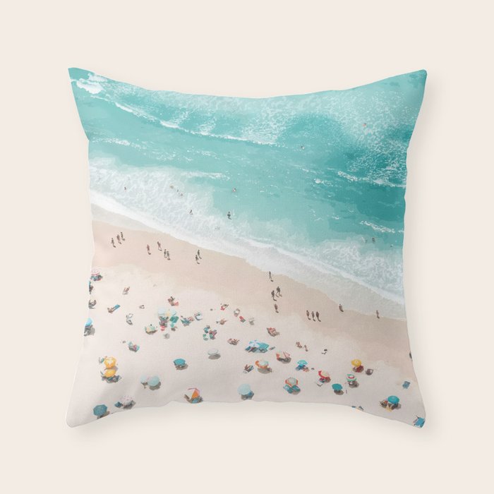 Pastel Beach Day Throw Pillow Gallery Image 6