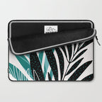 Teal Olive Branches Modern Botanical Laptop Sleeve Gallery Image 2