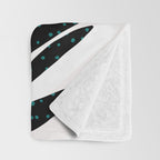 Teal Olive Branches Modern Botanical Throw Blanket Gallery Image 3
