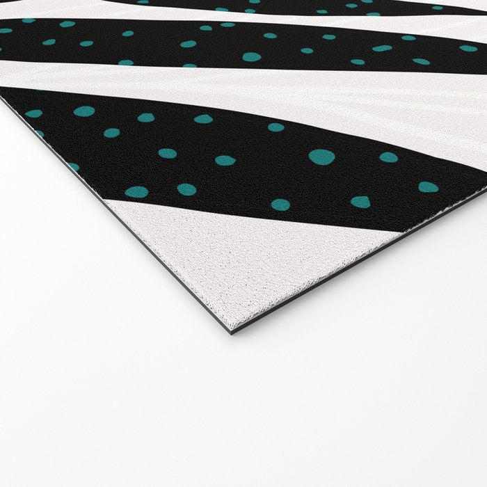 Teal Olive Branches Modern Botanical Welcome Mat Gallery Image 2