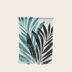 Teal Olive Branches Modern Botanical Wall Hanging Gallery Image 1