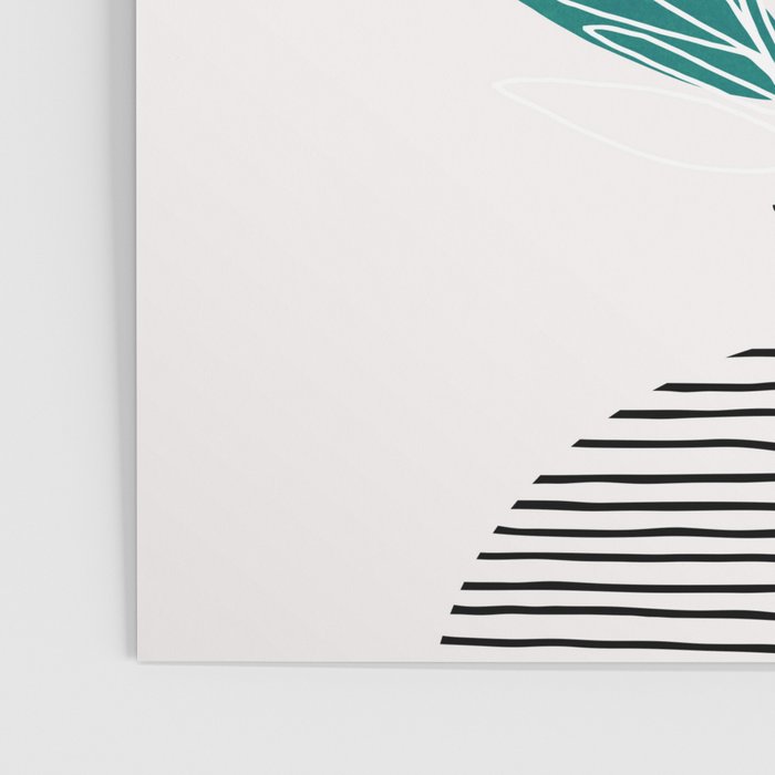 Teal Olive Branches Modern Botanical Poster Gallery Image 3