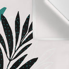 Teal Olive Branches Modern Botanical Wall Tapestry Gallery Image 3