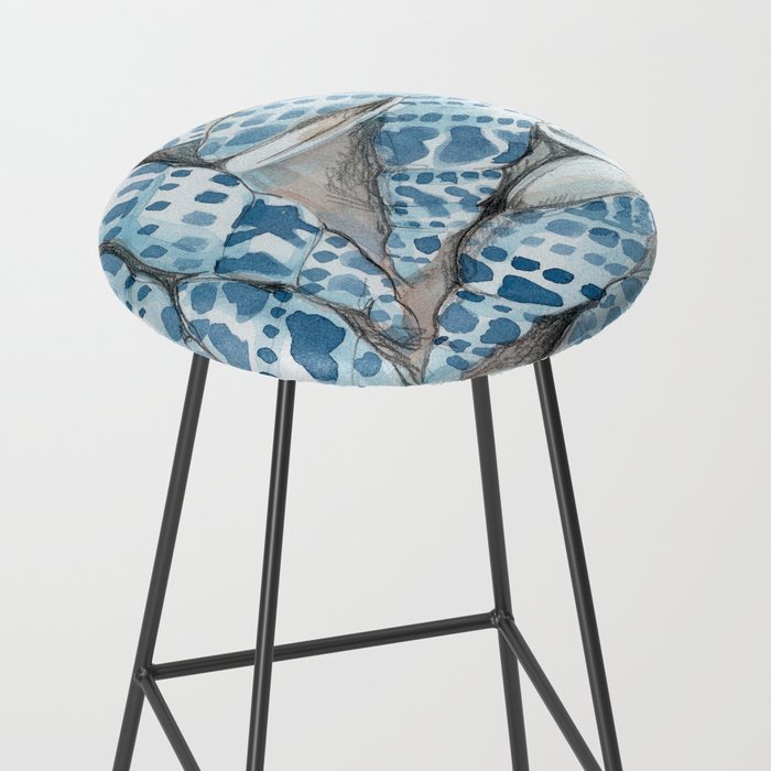 Blue Dot Shells Stool Gallery Image 2