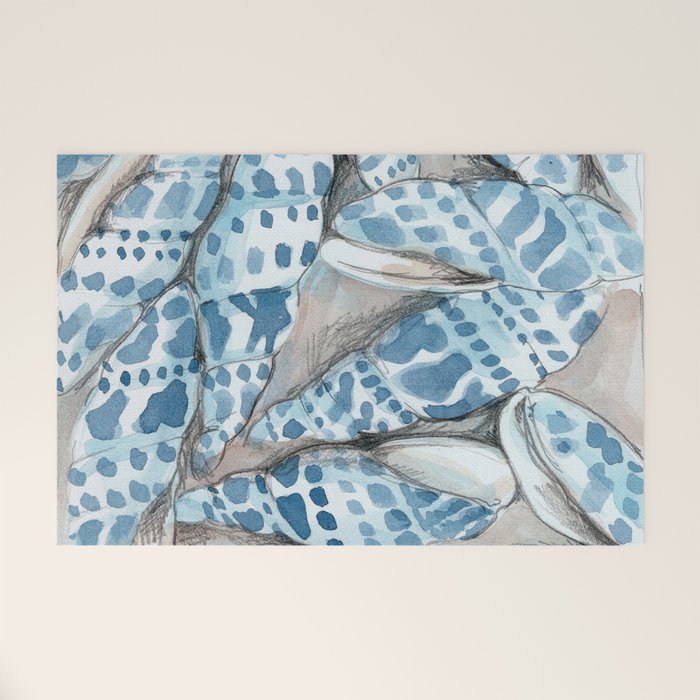 Blue Dot Shells Welcome Mat Gallery Image 1