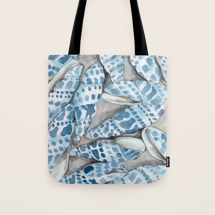 Blue Dot Shells Tote Bag Gallery Image 1