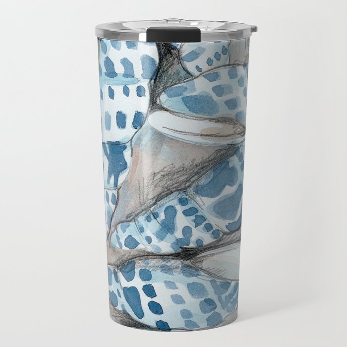Blue Dot Shells Travel Mug Gallery Image 1
