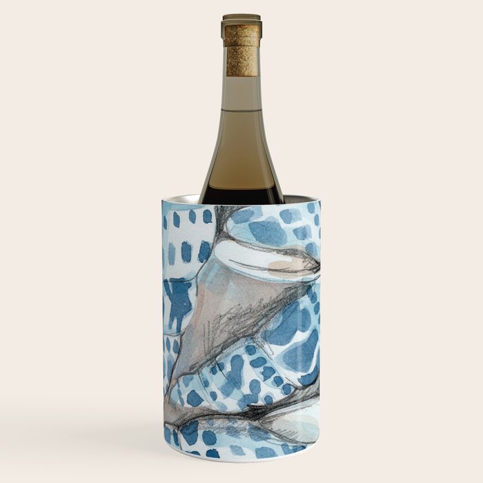 Blue Dot Shells Wine Chiller Gallery Image 1