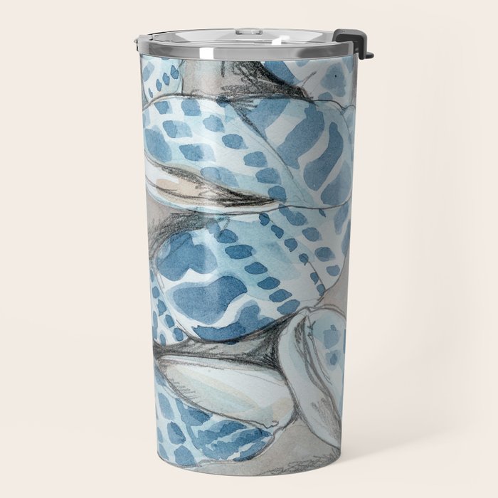 Blue Dot Shells Travel Mug Gallery Image 2