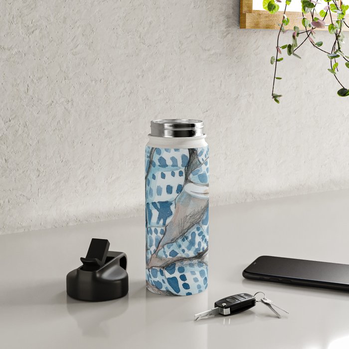 Blue Dot Shells Water Bottle Gallery Image 4